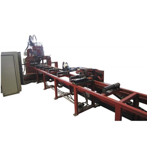 CNC Flat Steel  Punching & Cutting Line -plate width 120mm，hole φ40mm 